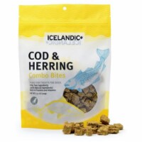 Icelandic Plus IH82916 3.52 oz Cod & Herring Combo Bites Fish Dog Treat Bag