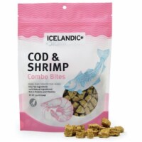 Icelandic Plus IH82919 3.52 oz Cod & Shrimp Combo Bites Fish Dog Treat Bag