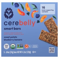Cerebelly® Smart Bars Organic Blueberry Banana Sweet Potato Toddler Snack Bars