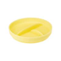 Olababy 100% Silicone Divided Suction Plate for Independent Feeding Baby and Toddler (Lemon)