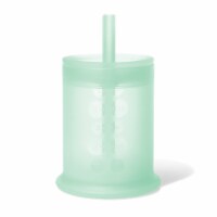 Olababy 100% Silicone Training Cup with Lid + Straw for Baby and Toddler (Mint)