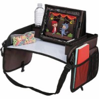 Lusso Gear Kids Travel Activity Tray for Car, Airplane or Booster Seat, Brown