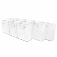Occasionall Designer Small White Paper Gift Wrap Bags with Handles Colors Bulk 12Pack 6x3x7.5