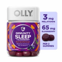 Olly Immunity Sleep + Elderberry Midnight Berry Melatonin Gummies