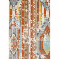 Lbaiet HN831V81 8 x 10 ft. Hanalei Collection Power Loom Machine Made Ava Orange Boho Rectang