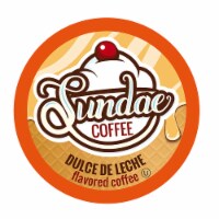 Sundae Ice Cream Flavored Coffee Pods, 2.0 Keurig K-Cup Compatible, Dulce de Leche, 48 Count