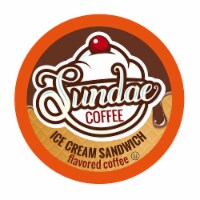Sundae Ice Cream Flavored Coffee Pods, Keurig compatible, Ice Cream Sandwich, 48 count