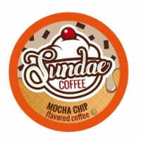Sundae Ice Cream Flavored Coffee Pods, 2.0 Keurig K-Cup Compatible, Mocha Chip, 48 Count
