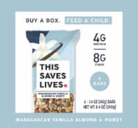 This Saves Lives Madagascar Vanilla Almond & Honey Protein Bars