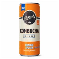 Remedy Orange Splash Flavored No Sugar Kombucha Perspective: Main