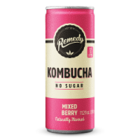 Remedy Naturally Flavored Mixed Berry Kombucha Perspective: Main