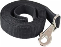 Heavy Duty Cotton Web Dog Leash 1.5  Extra Wide 10 Feet Long Training XLarge (Black)