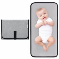 Baby Portable Changing Pad, Diaper Bag, Travel Mat Station, Compact, Solid Grey