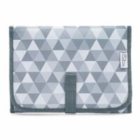 Baby Portable Changing Pad, Diaper Bag, Travel Mat Station, Compact, Gray Pattern