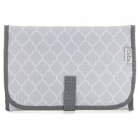 Baby Portable Changing Pad, Diaper Bag, Travel Mat Station, Compact, Grey Pattern
