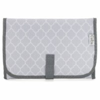 Baby Portable Changing Pad, Diaper Bag, Travel Mat Station, Compact, Grey Pattern