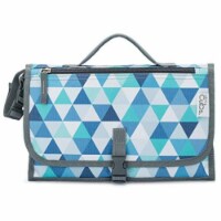 Baby Portable Changing Pad, Diaper Bag, Travel Mat Station, Large, Blue Pattern