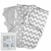 Swaddle Blanket Baby Girl Boy Easy Adjustable 3 Pack Infant Sleep Sack (Large, Gray) Perspective: Main