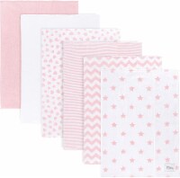 Burp Cloths 6 Pack Large 100% Cotton Washcloths Double Layered Burping Cloths by Comfy Cubs