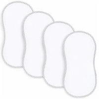Organic Bamboo Burp Cloths, 4 Pack Large, Baby Washcloths Burping Cloth by Comfy Cubs