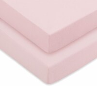 Comfy Cubs Fitted Crib Sheet – 100% Cotton Baby Crib Mattress (Pink, Pack of 2)