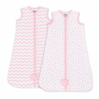 Sleep Bag for Baby, 2 Pack, Breathable Wearable Blanket Swaddle for Newborns (Pink, Large)
