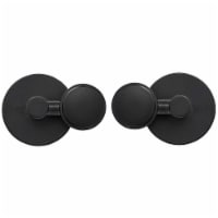 Hamilton Hills Round Pivot Mirror Black Hardware Tilting Anchors