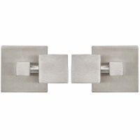 Hamilton Hills Square Pivot Mirror Brushed Silver Hardware Tilting Anchors
