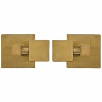 Hamilton Hills Gold Square Brushed Pivot Mirror Hardware Tilting Anchors