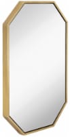 Hamilton Hills 24x36  Octagon Black Wall Mirror | Premium Wooden Frame
