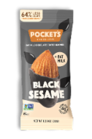 Pocket's Chocolates™ Black Sesame Oat Milk Chocolate Covered Almonds Perspective: Main