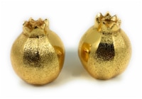 Vibhsa Pomegranate Salt and Pepper Shakers - Gold