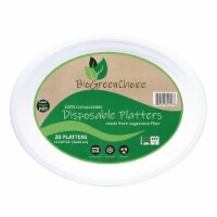 12 5/8" x 10" Compostable Fiber/Bagasse Platter