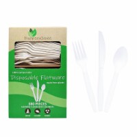 Compostable CPLA Flatware (Forks/Spoons/Knives) 380 Per Pack