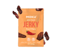 Moku Plant-Based Mushroom Jerky - Sweet & Spicy Non-GMO Vegan Soy-Free - FREE Shipping