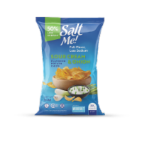 Salt Me! 50% Less Sodium Sour Cream and Onion Potato Chips Perspective: Main