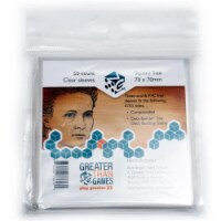 Greater Than Games GTGSLEVSQUR 70 x 70 mm DP Square Size Sleeves, 50 Piece
