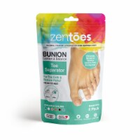 ZenToes Gel Toe Separators - Overlapping Toes, Bunion Corrector and Spacer - 4 Pack (Clear)