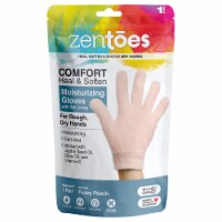 ZenToes Moisturizing Gloves - Dry, Cracked Skin Healing Treatment - 1 Pair (Fuzzy Peach)