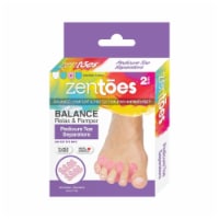 ZenToes Gel Toe Separators for Pedicure, Nail Polish, Toenail Trimming - 2 Count (Pink)