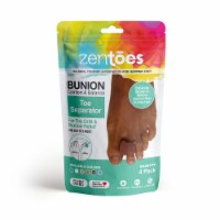 ZenToes Gel Toe Separators - Overlapping Toes, Bunion Corrector and Spacer - 4 Pack (Cocoa)