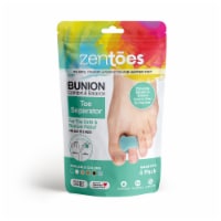 ZenToes Gel Toe Separators - Overlapping Toes, Bunion Corrector and Spacer - 4 Pack (Blue)