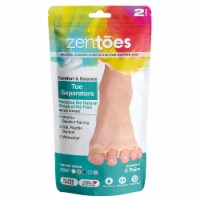 ZenToes 4 Silicone Toe Spacers Correct Toe Alignment, Bunion, Hammertoe Straightener - Beige