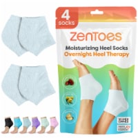 ZenToes Moisturizing Heel Socks to Treat Dry, Cracked Heels - 2 Pairs (Regular, Fuzzy Slate)