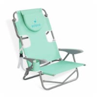 Ostrich On Your Back Folding Reclining Outdoor Beach Camping Lawn Chair, Teal