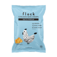 Flock Salt and Vinegar Chicken Skin Crisps Chips