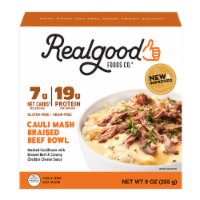 The Real Good Food Company® Mashed Cauliflower & Braised Beef Bowl Frozen Meal