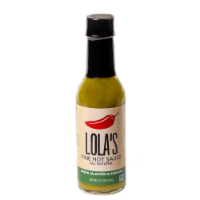 Lola's All Natural Green Jalapeño and Serrano Fine Hot Sauce Perspective: Main