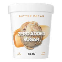 Keto Pint Zero Added Sugar Butter Pecan Ice Cream 1 pt Perspective: Main