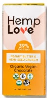 Hemp Love Organic Peanut Butter & Hemp Seed Crunch Chocolate Bar